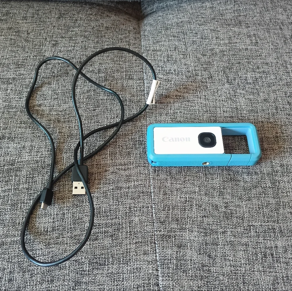 Canon Blue and White Camera